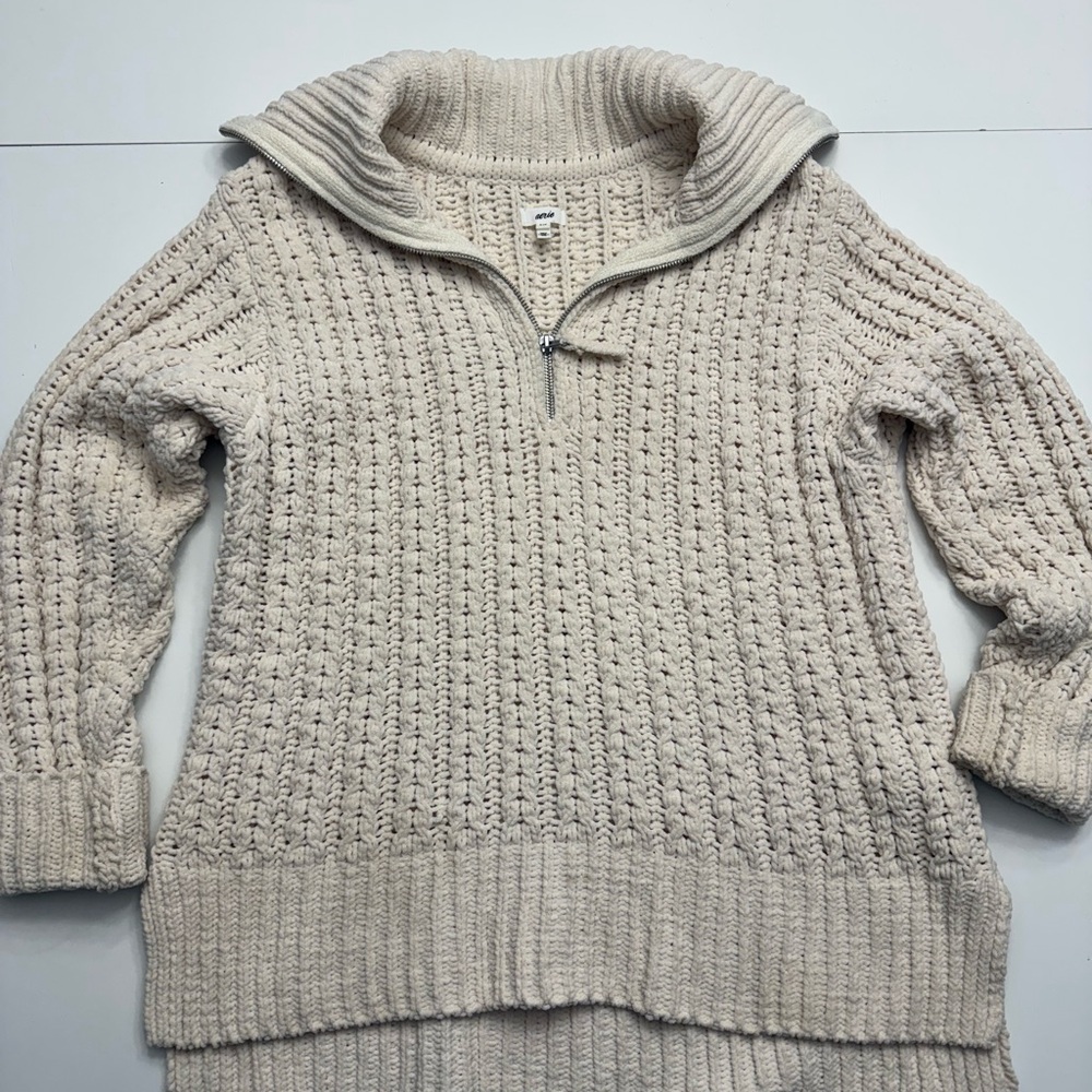 Aerie Cream Cowl Neck Sweater